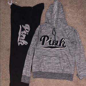 VS Pink hoodie and sweatpant set